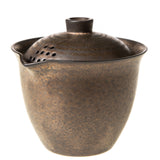 "Bronze" Iron-Gilded Aged Clay Gaiwan