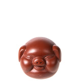 Happy Pig Tea Pet, ZiSha (Yixing Clay)