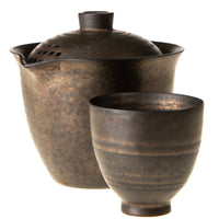 "Bronze" Iron-Gilded Aged Clay Gong Fu Tea Set