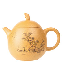 "Moon Rabbit" Handmade Yixing Teapot (ZiSha: DuanNi)