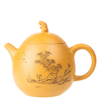 "Moon Rabbit" Handmade Yixing Teapot (ZiSha: DuanNi)