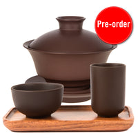 Yixing Gaiwan Gong Fu Set (ZiSha: ZiNi)