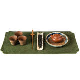 Moss Green Gong Fu Travel Tea Mat