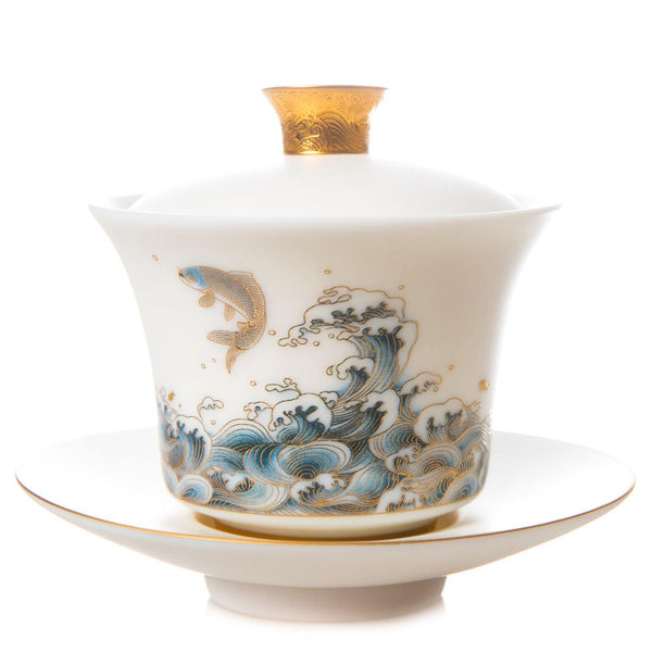 Blanc De Chine Porcelain Gaiwan ("Storm")