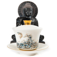 Blanc De Chine Porcelain Gaiwan ("Storm")